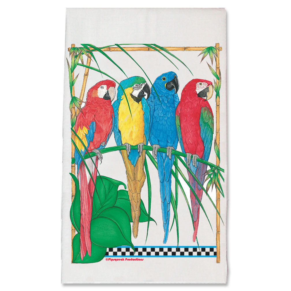 Macaw Parrot Fauna Kitchen Dish Towel Pet Gift - Pipsqueakproductions