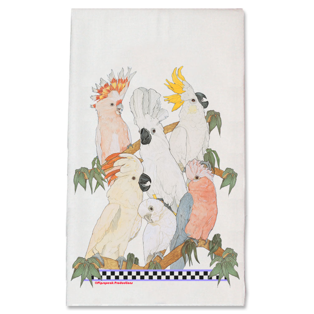 Cockatoo Parrot Fauna Kitchen Dish Towel Pet Gift - Pipsqueakproductions