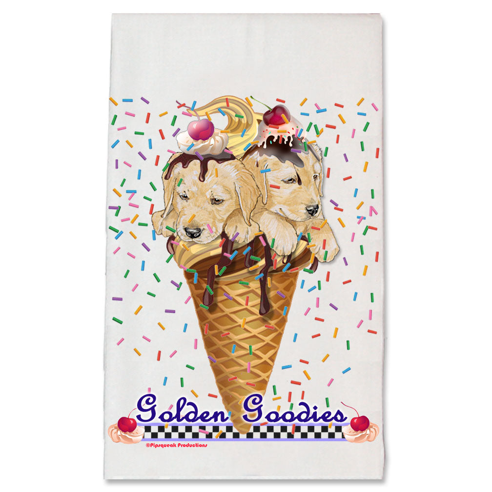 Golden Retriever Goodies Kitchen Dish Towel Pet Gift - Pipsqueakproductions