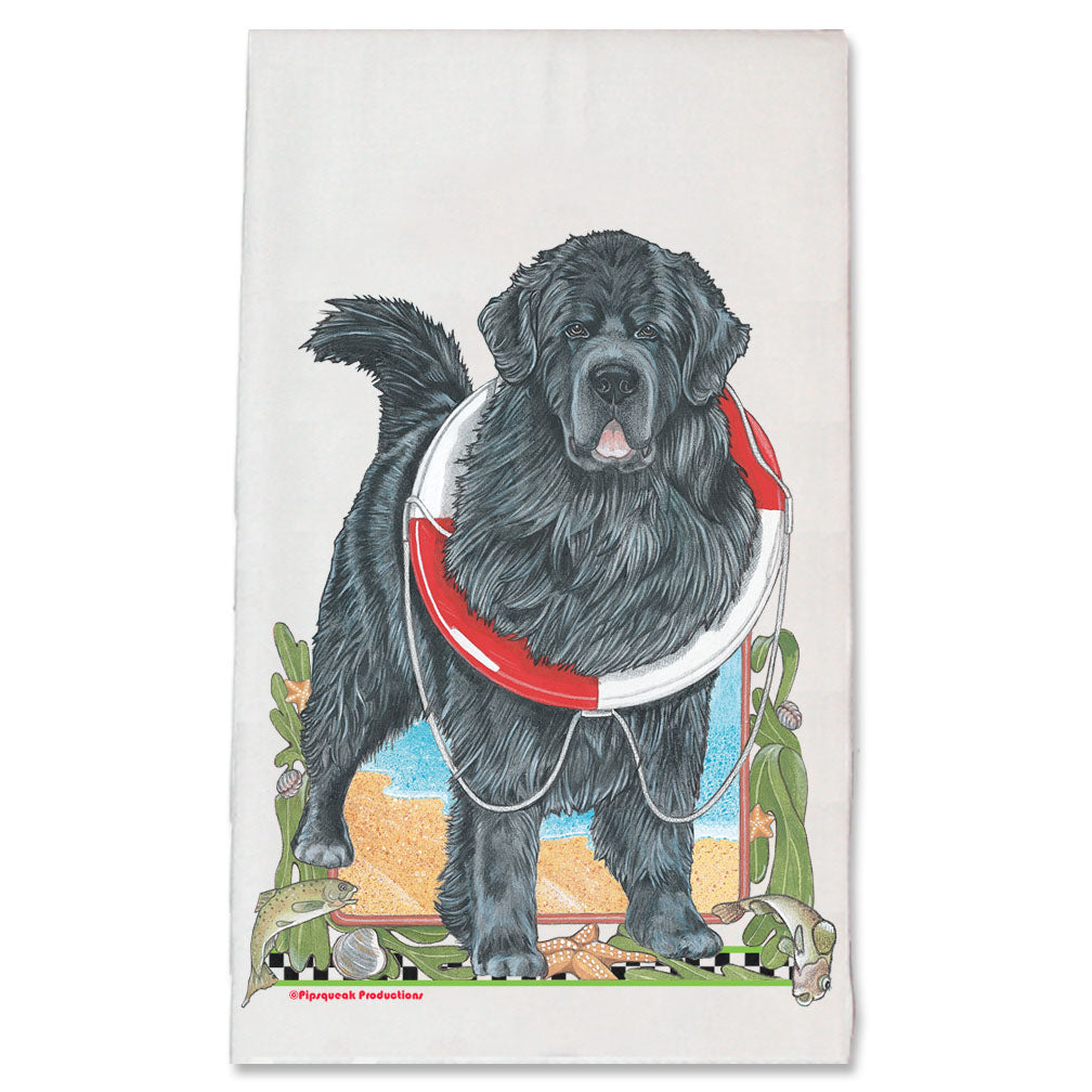 Newfoundland Newfie Dog Kitchen Dish Towel Pet Gift - Pipsqueakproductions