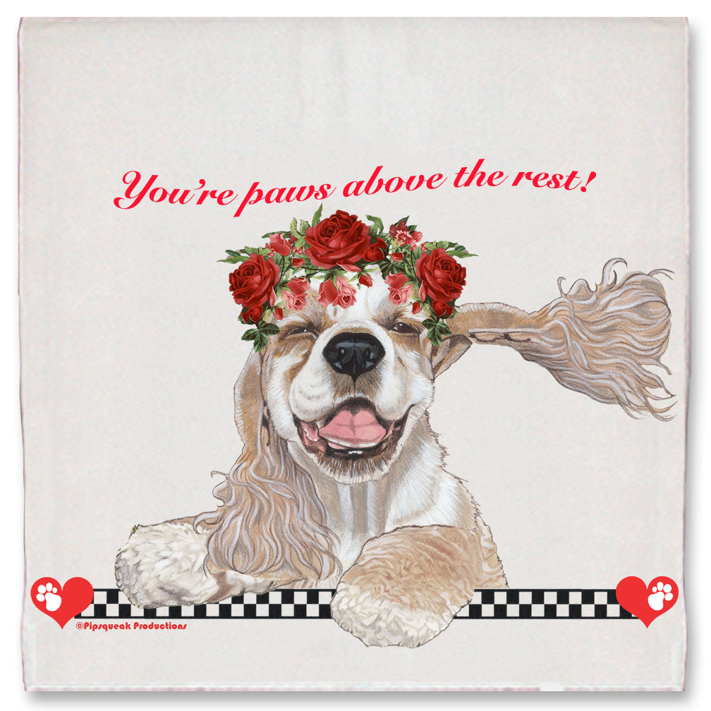 Cocker Spaniel Valentine’s Day Kitchen Dish Towel Pet Gift - Pipsqueakproductions