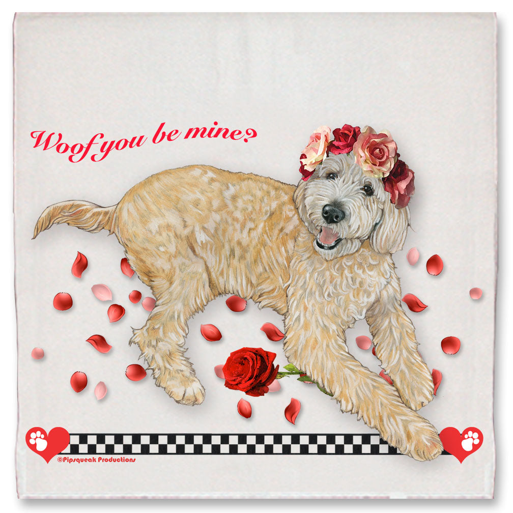 Doodle Valentine’s Day Kitchen Dish Towel Pet Gift - Pipsqueakproductions