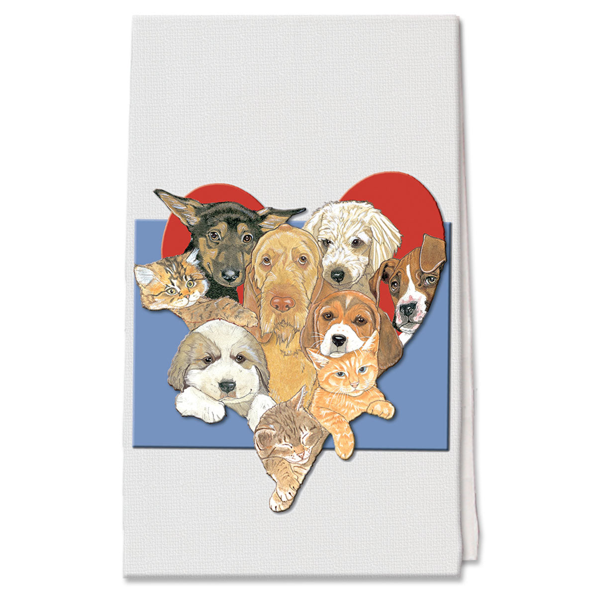 Dogs and Cats Kitchen Dish Towel Pet Gift - Pipsqueakproductions