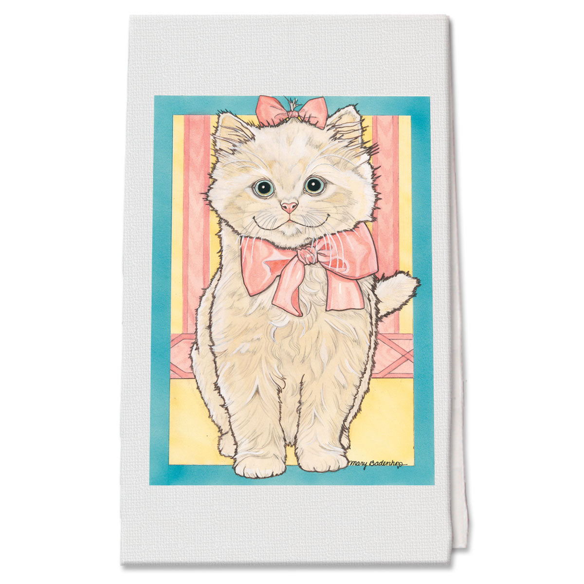 Persian Kitty Cat Decorative Cotton Kitchen Dish Towel, Pet Gift - Pipsqueakproductions