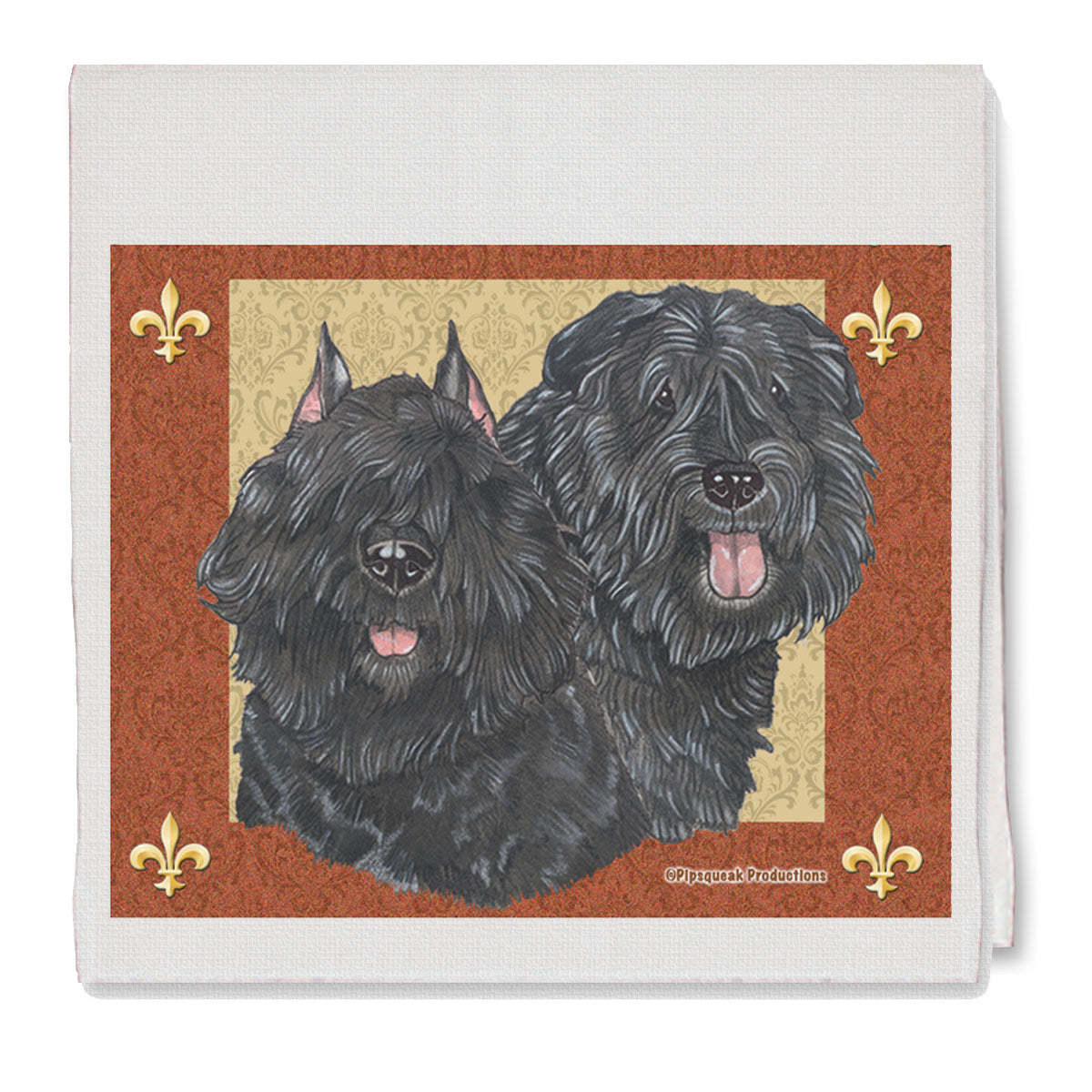 Bouvier des Flandres Decorative Cotton Kitchen Dish Towel, Pet Gift - Pipsqueakproductions