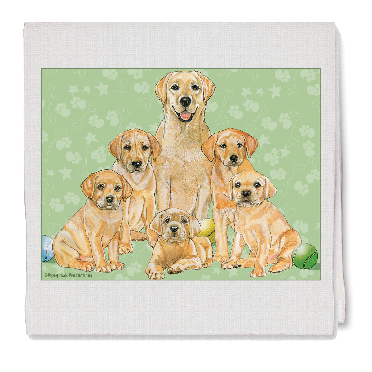 Labrador Retriever Decorative Cotton Kitchen Dish Towel, Yellow Lab Pet Gift - Pipsqueakproductions