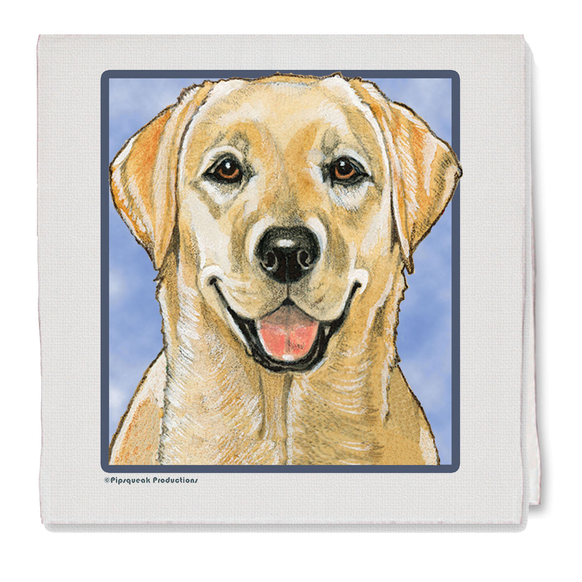 Labrador Retriever Yellow Lab Decorative Cotton Kitchen Dish Towel, Pet Gift - Pipsqueakproductions