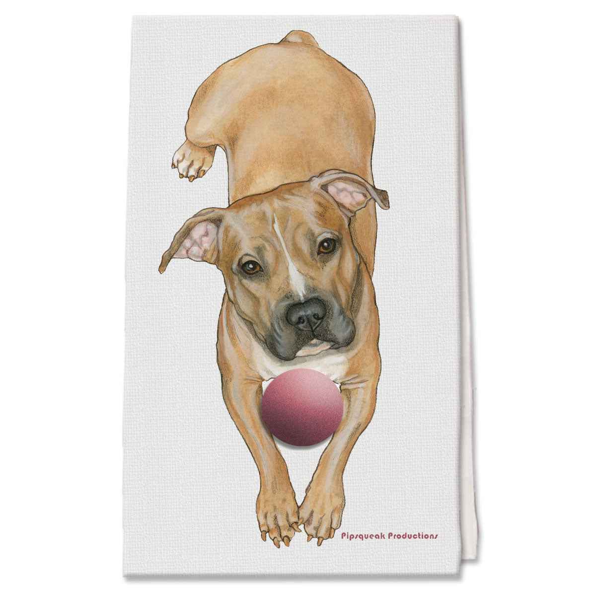 Pit Bull Decorative Cotton Kitchen Dish Towel, Pet Gift - Pipsqueakproductions