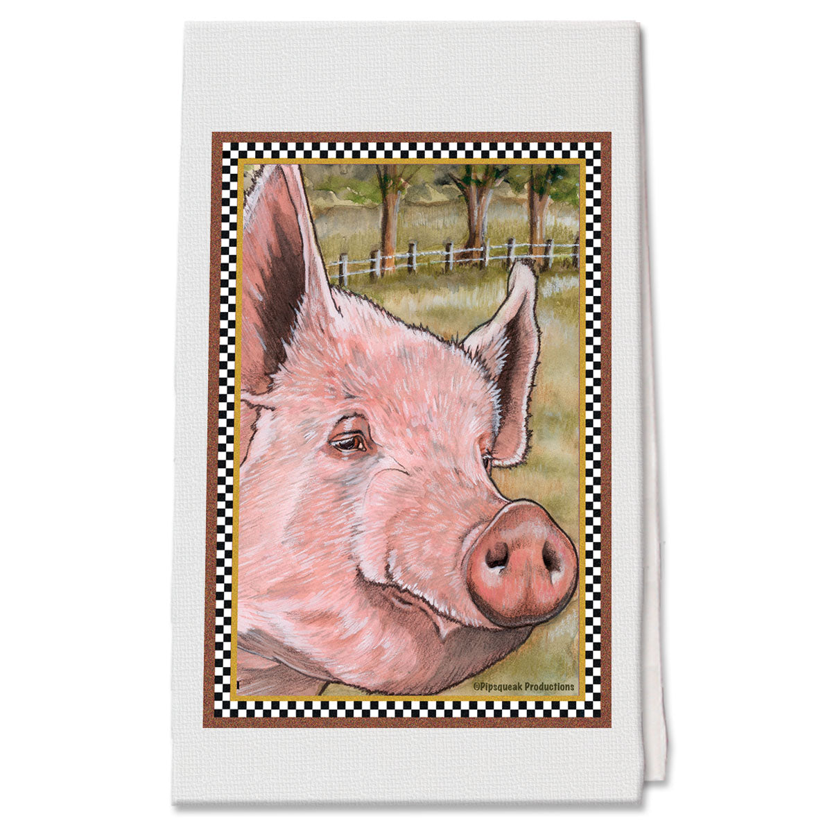 Pig Decorative Cotton Kitchen Dish Towel, Pet Gift - Pipsqueakproductions