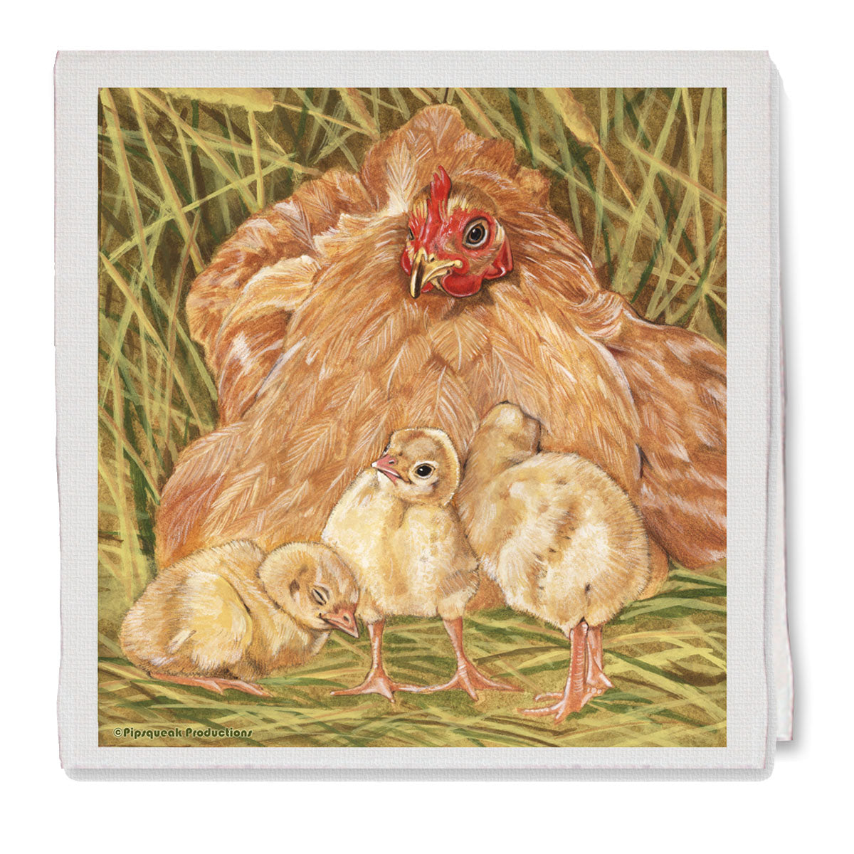 Chicken Buff Orpington Decorative Cotton Kitchen Dish Towel, Pet Gift - Pipsqueakproductions