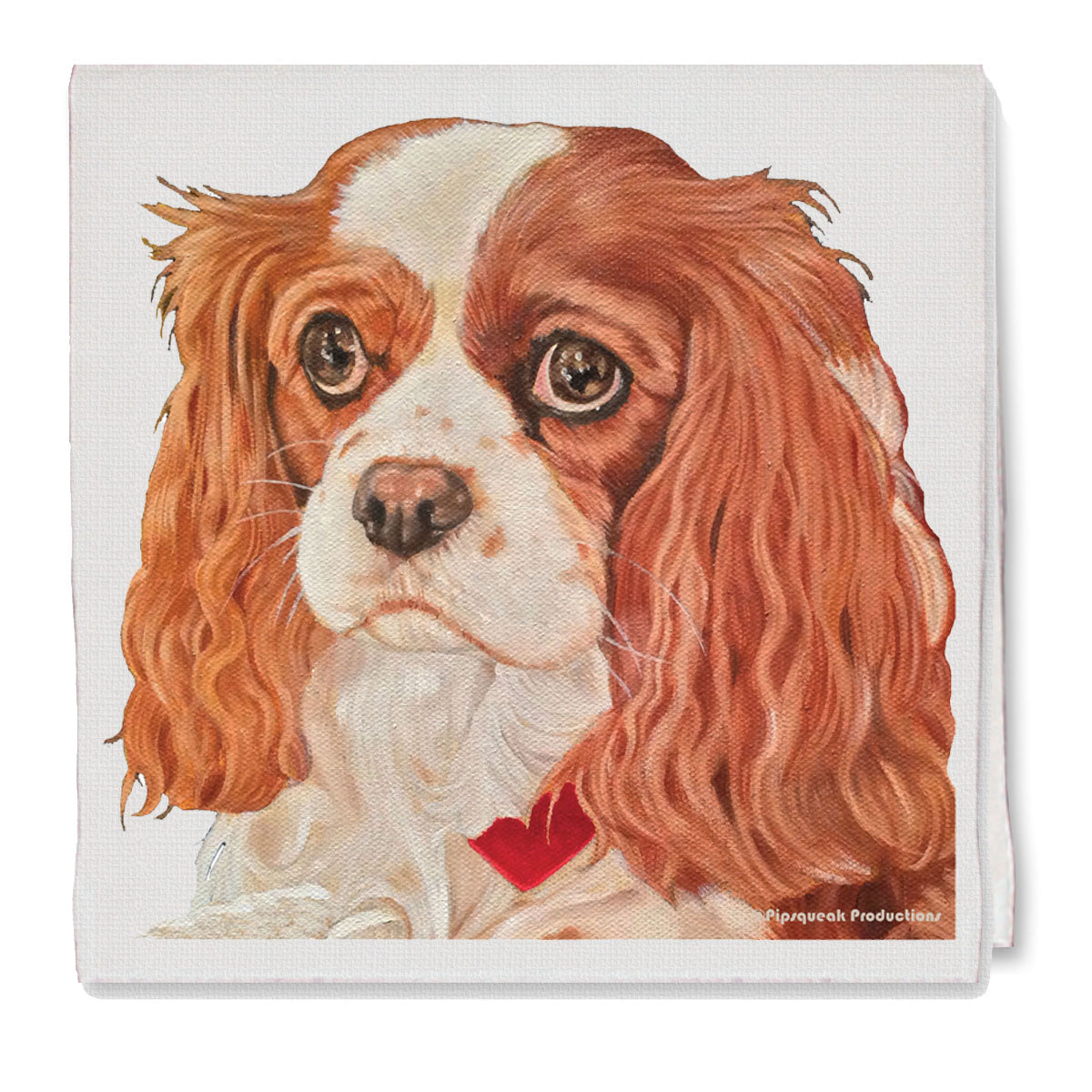 Cavalier King Charles Blenheim Decorative Cotton Kitchen Dish Towel, Pet Gift - Pipsqueakproductions