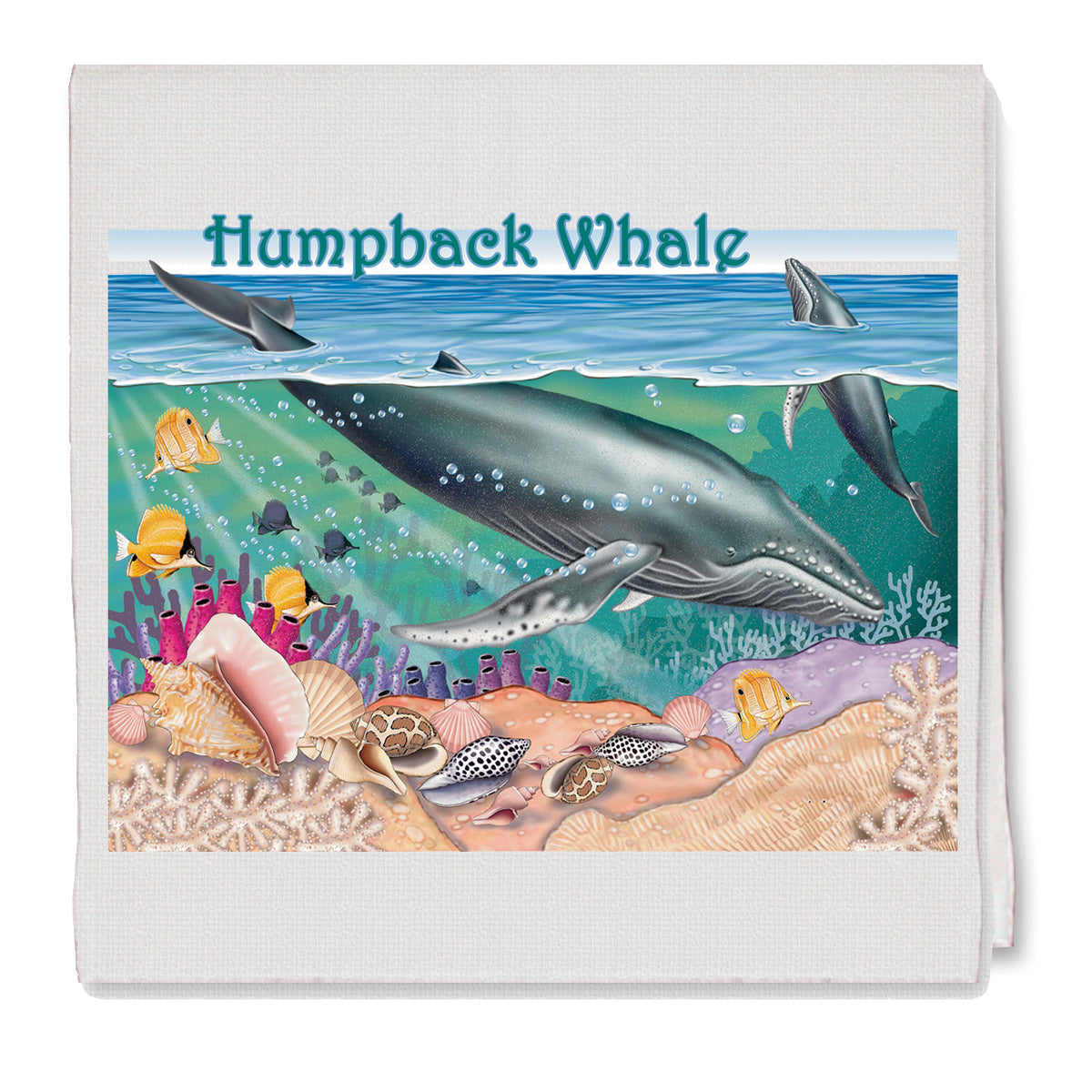 Humpback Whale Kitchen Dish Towel Pet Gift - Pipsqueakproductions