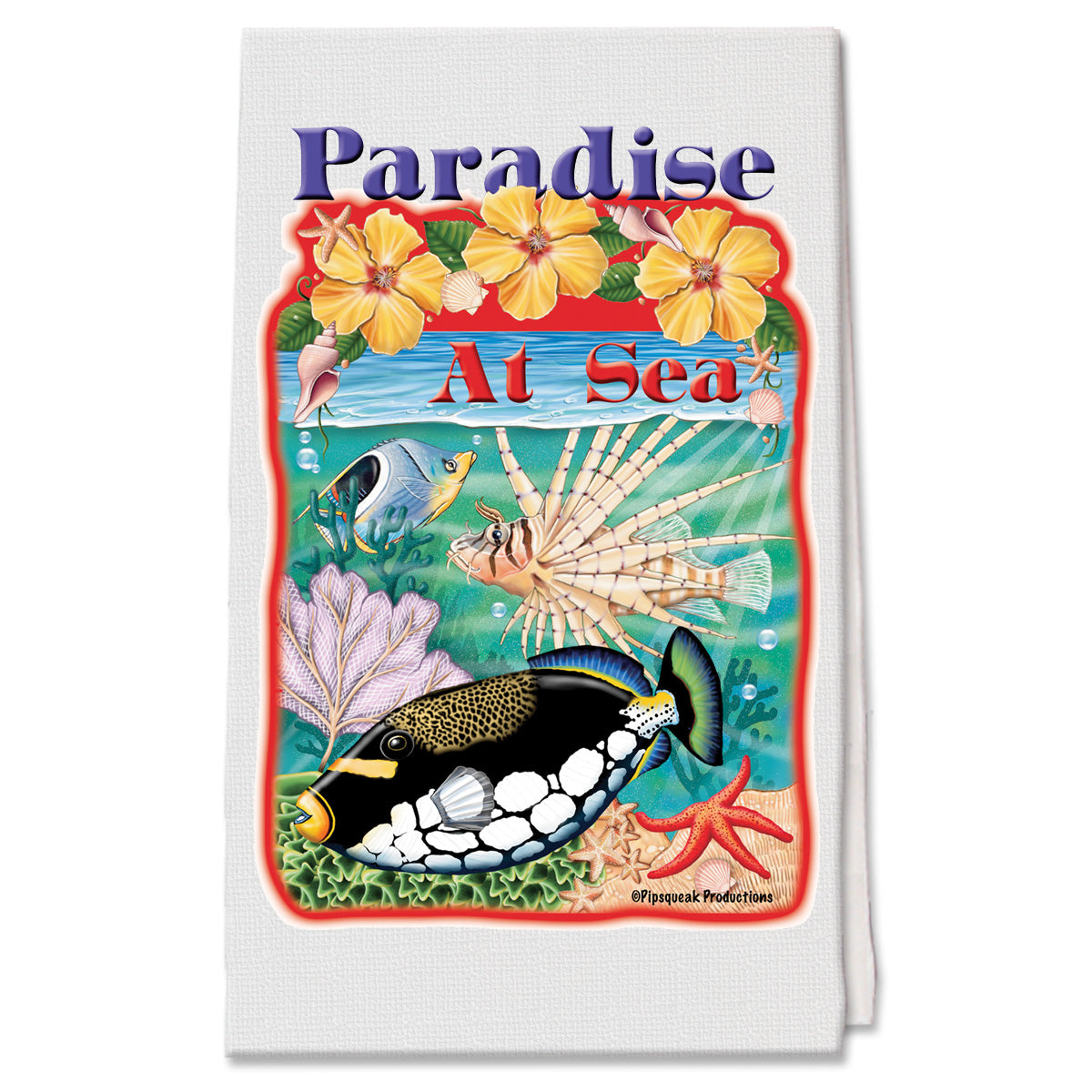 Triggerfish and Spiderfish Kitchen Dish Towel Pet Gift - Pipsqueakproductions
