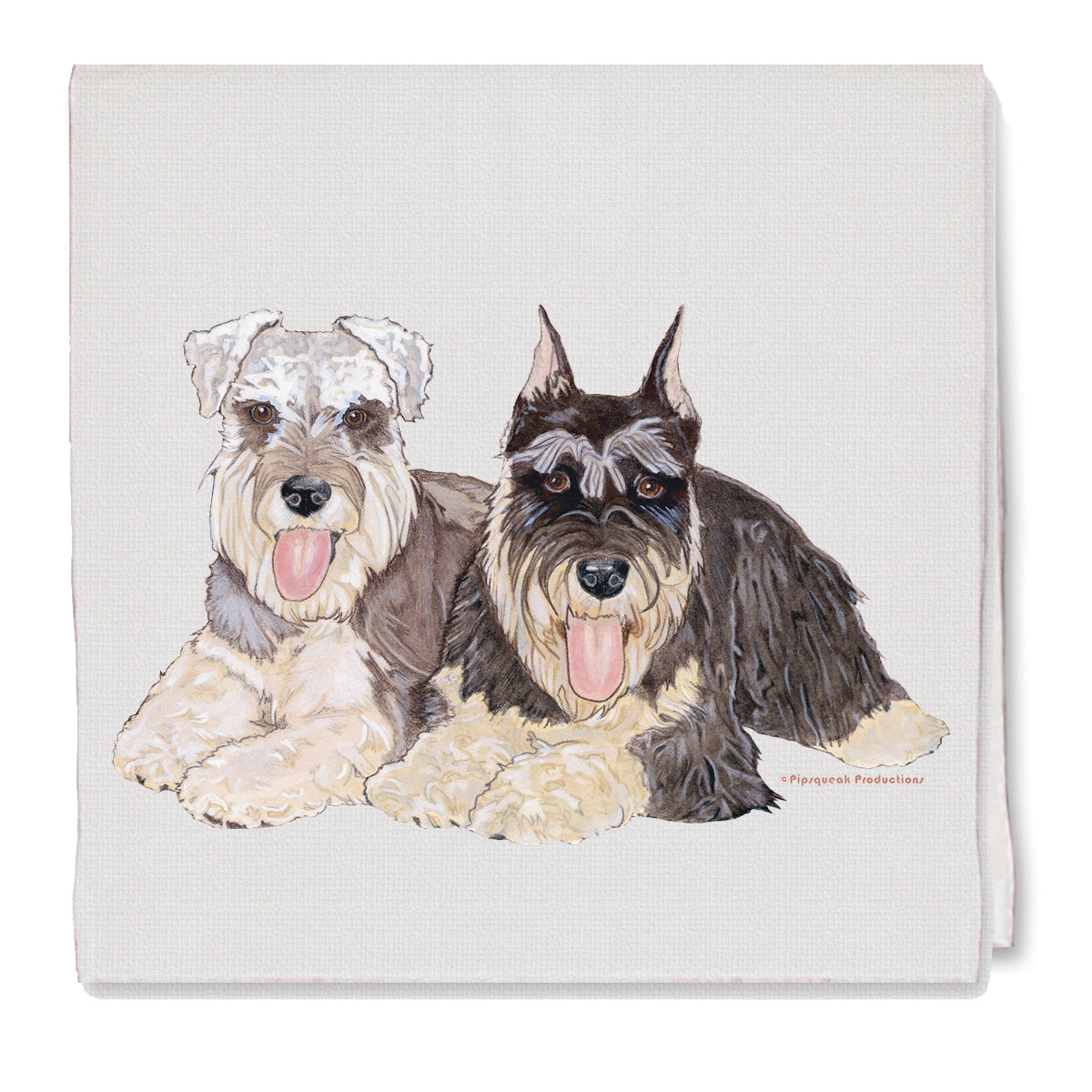 Schnauzer Decorative Cotton Kitchen Dish Towel, Pet Gift - Pipsqueakproductions