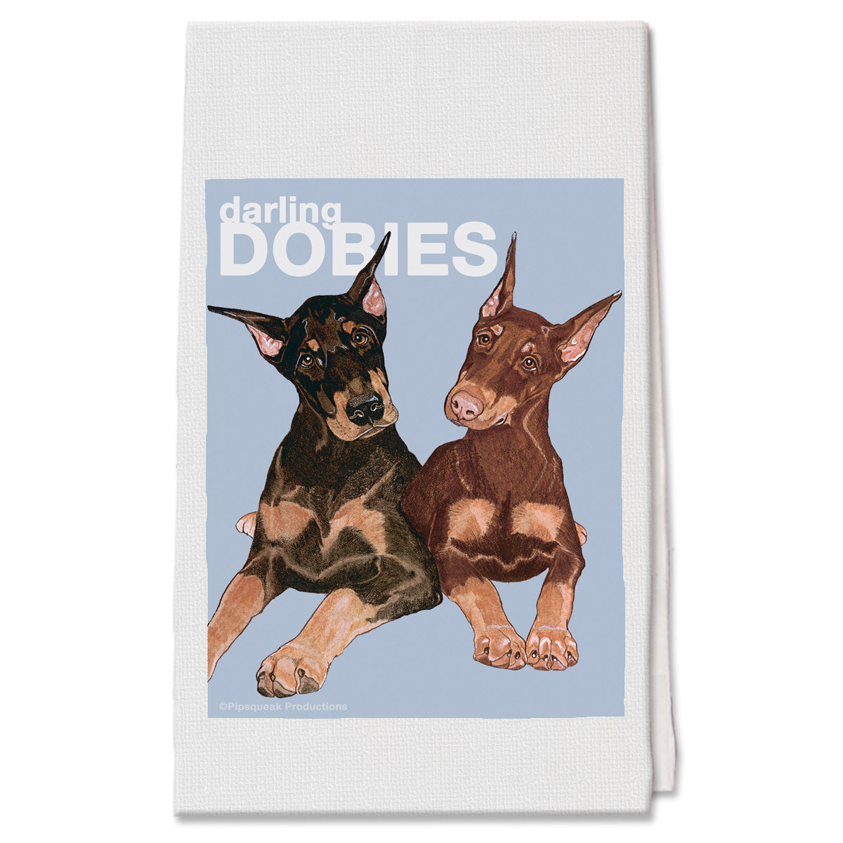 Doberman Decorative Cotton Kitchen Dish Towel, Pet Gift - Pipsqueakproductions