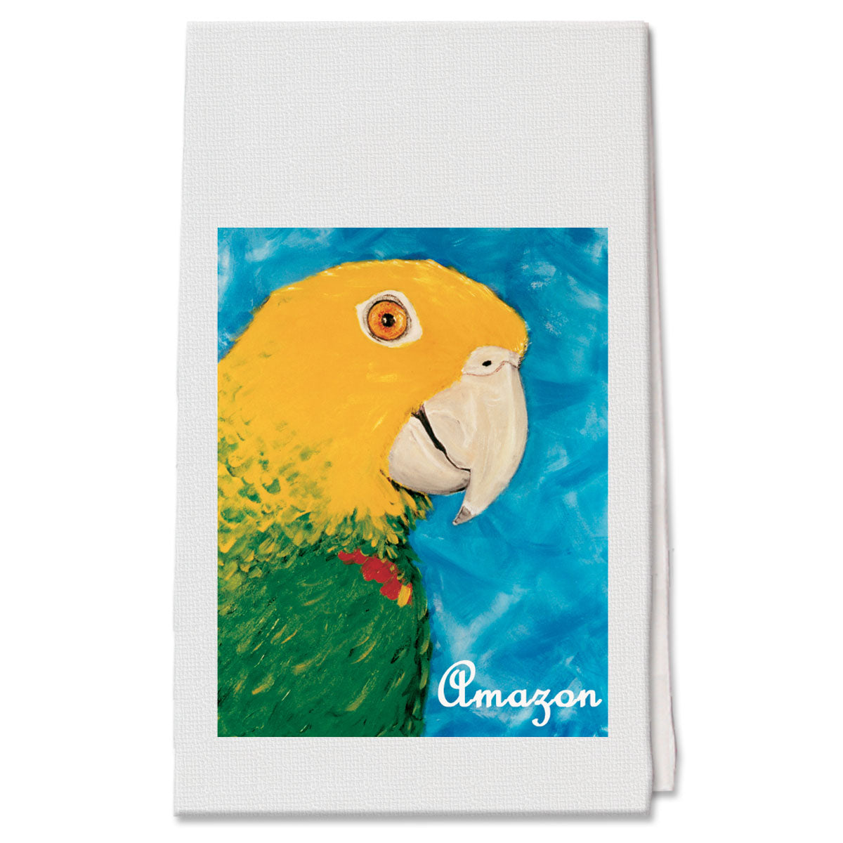 Amazon Parrot Decorative Cotton Kitchen Dish Towel, Pet Gift - Pipsqueakproductions
