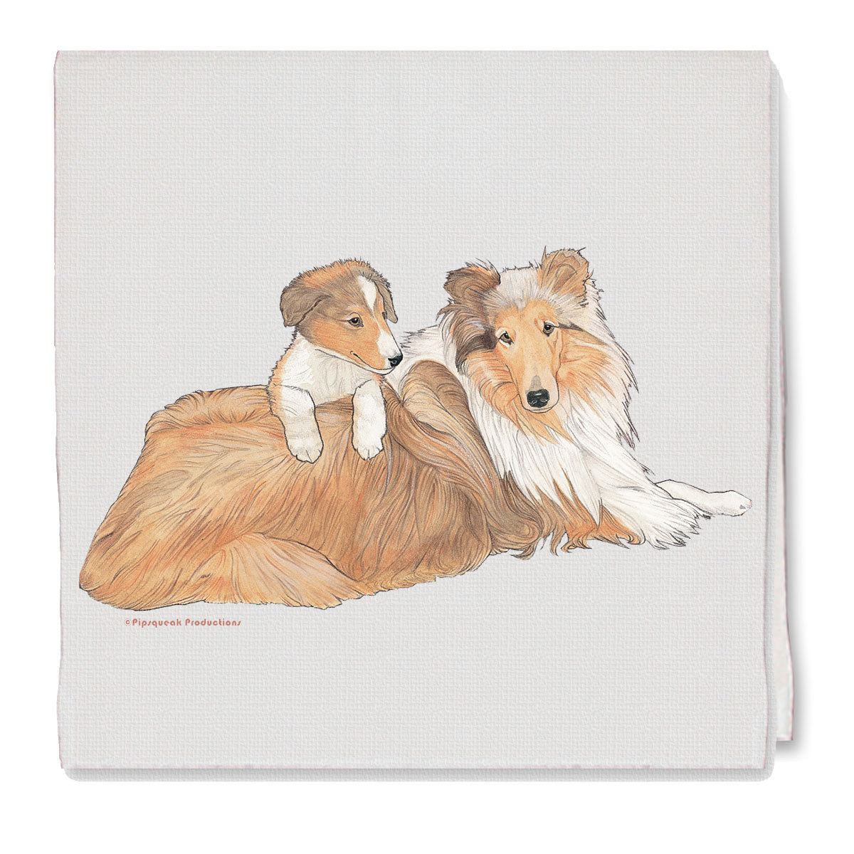 Collie Decorative Cotton Kitchen Dish Towel, Pet Gift - Pipsqueakproductions