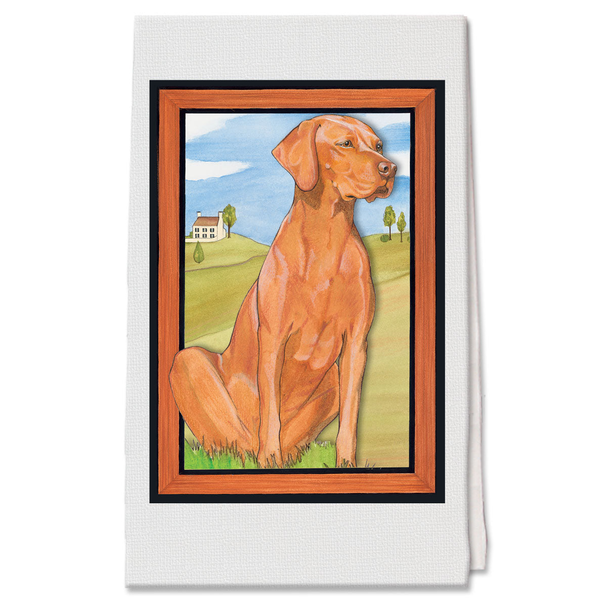 Vizsla Decorative Cotton Kitchen Dish Towel, Pet Gift - Pipsqueakproductions