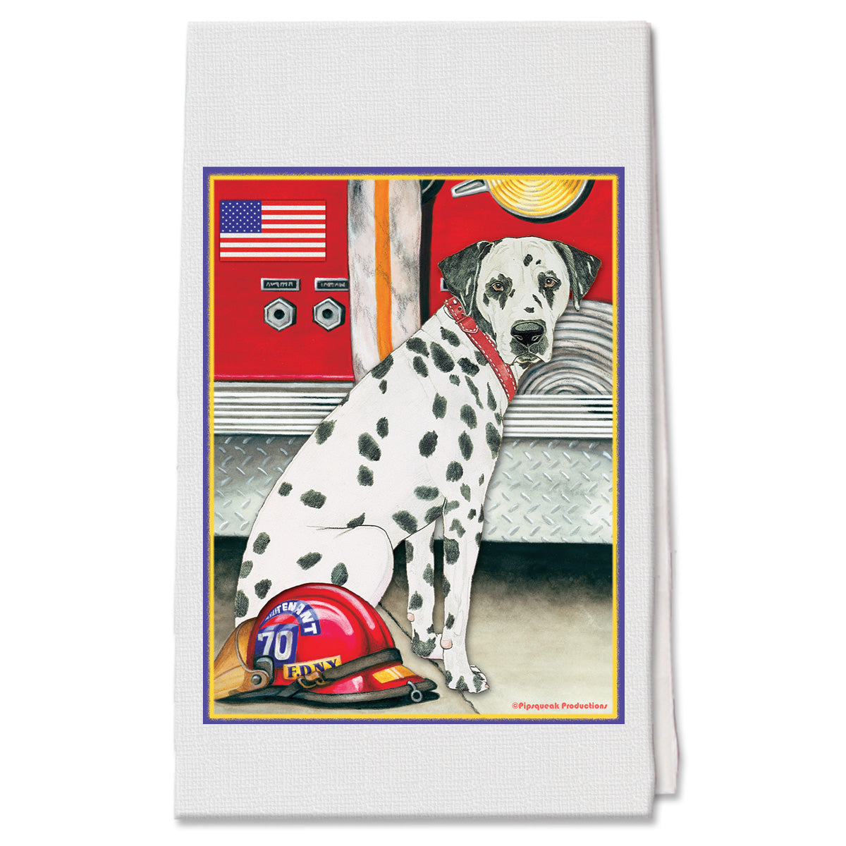 Dalmatian Patriotic Kitchen Dish Towel Pet Gift - Pipsqueakproductions