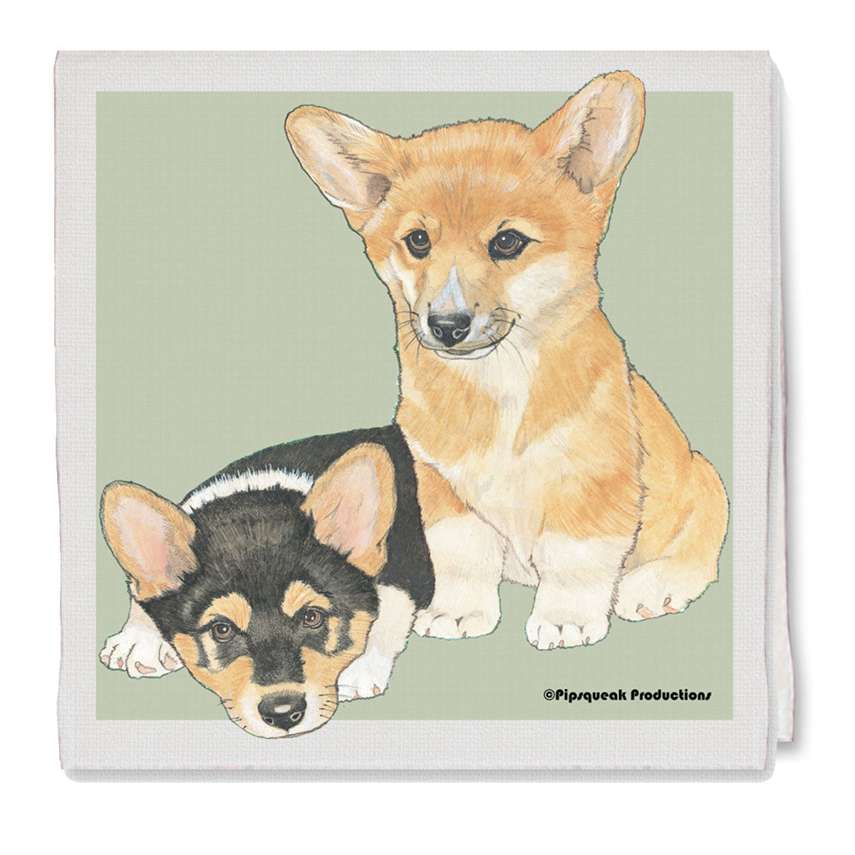 Corgi Pembroke Welsh Decorative Cotton Kitchen Dish Towel, Pet Gift - Pipsqueakproductions