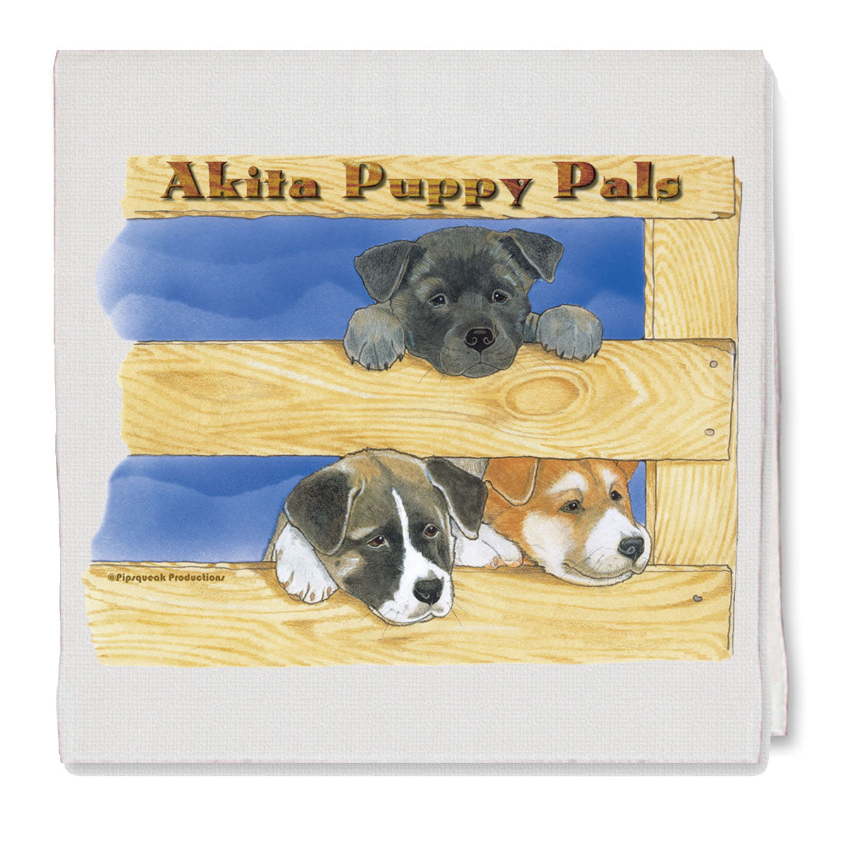 Akita Decorative Cotton Kitchen Dish Towel, Pet Gift - Pipsqueakproductions