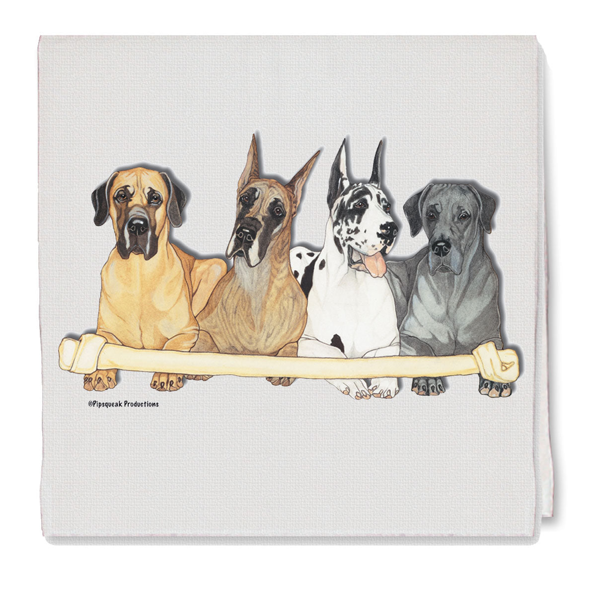 Great Dane Decorative Cotton Kitchen Dish Towel, Pet Gift - Pipsqueakproductions