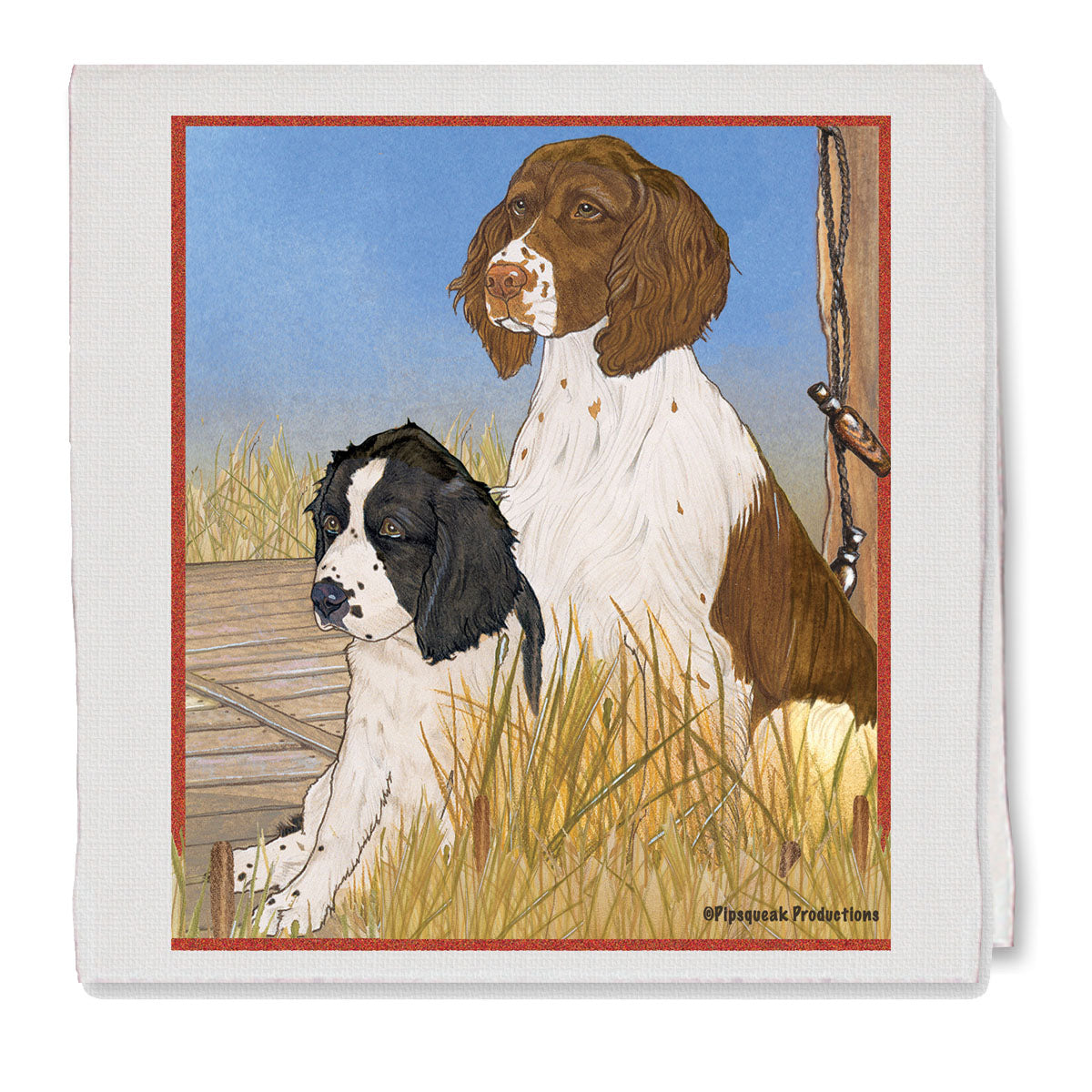 English Springer Spaniel Decorative Cotton Kitchen Dish Towel, Pet Gift - Pipsqueakproductions