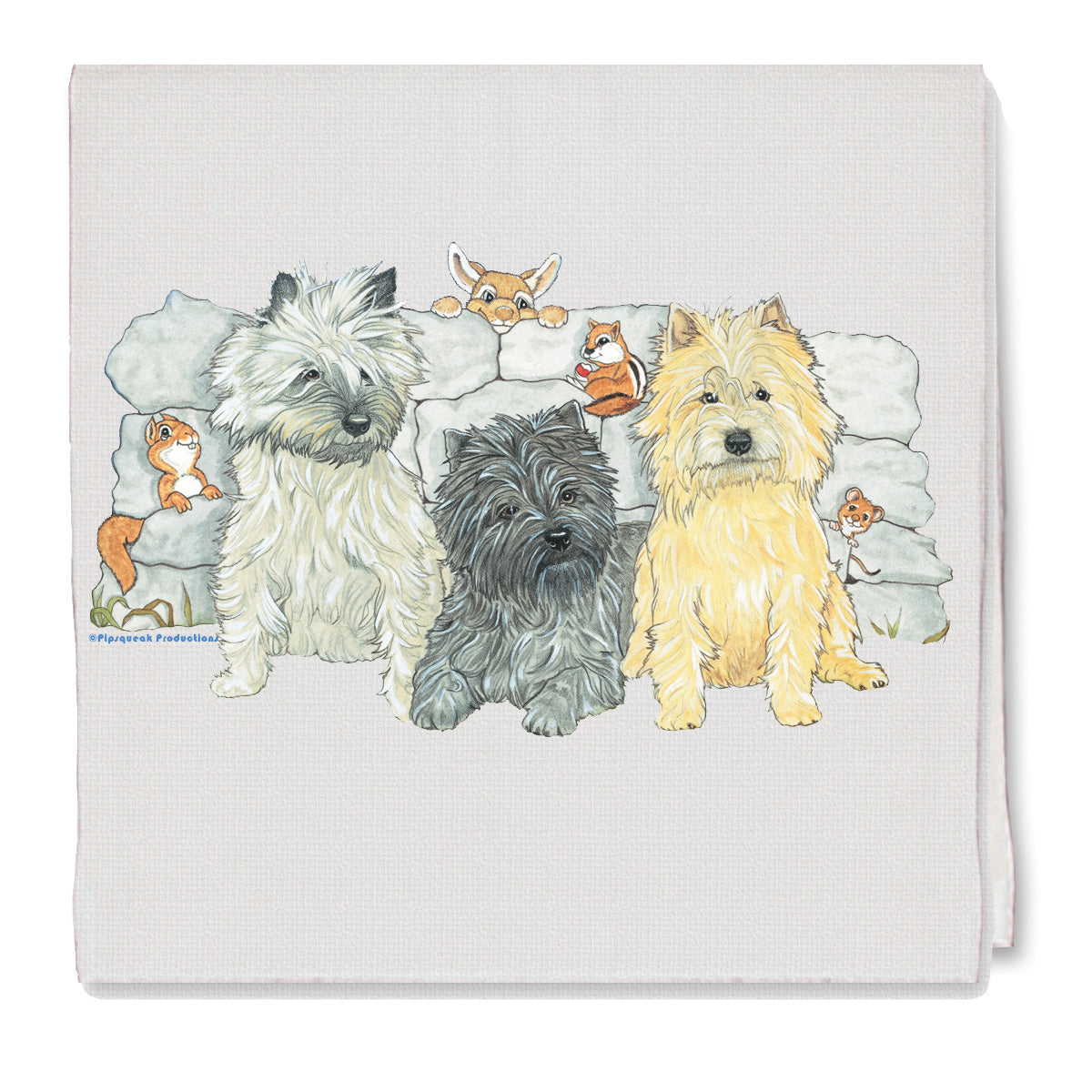 Cairn Terrier Decorative Cotton Kitchen Dish Towel, Pet Gift - Pipsqueakproductions
