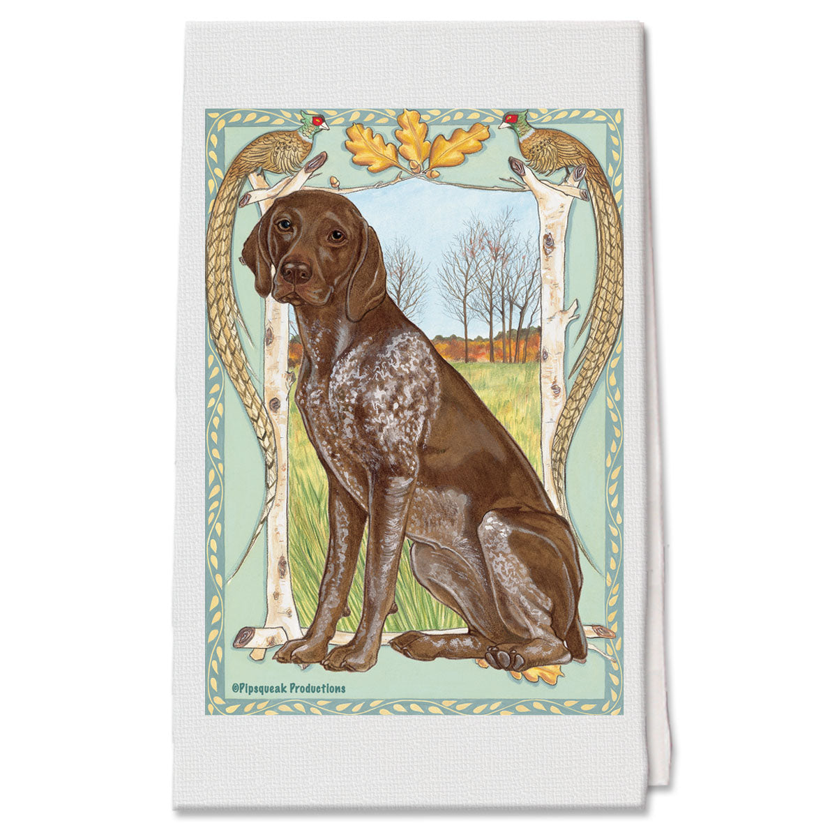 German Shorthaired Pointer Decorative Cotton Kitchen Dish Towel, Pet Gift - Pipsqueakproductions
