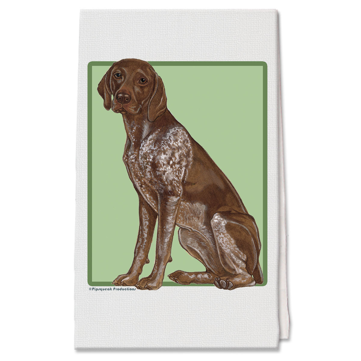 German Pointer Decorative Cotton Kitchen Dish Towel, Pet Gift - Pipsqueakproductions