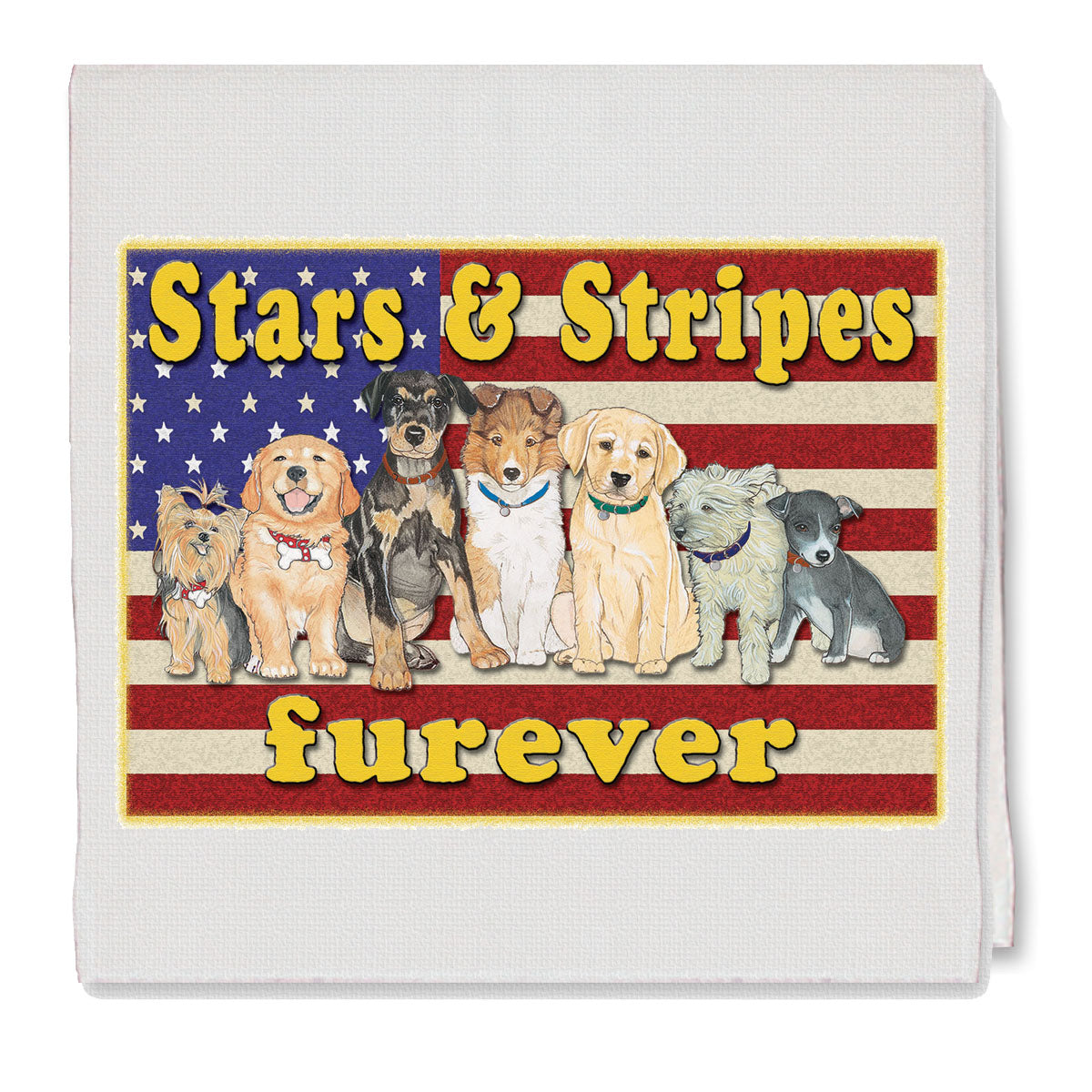 Dogs Patriotic Kitchen Dish Towel Pet Gift - Pipsqueakproductions