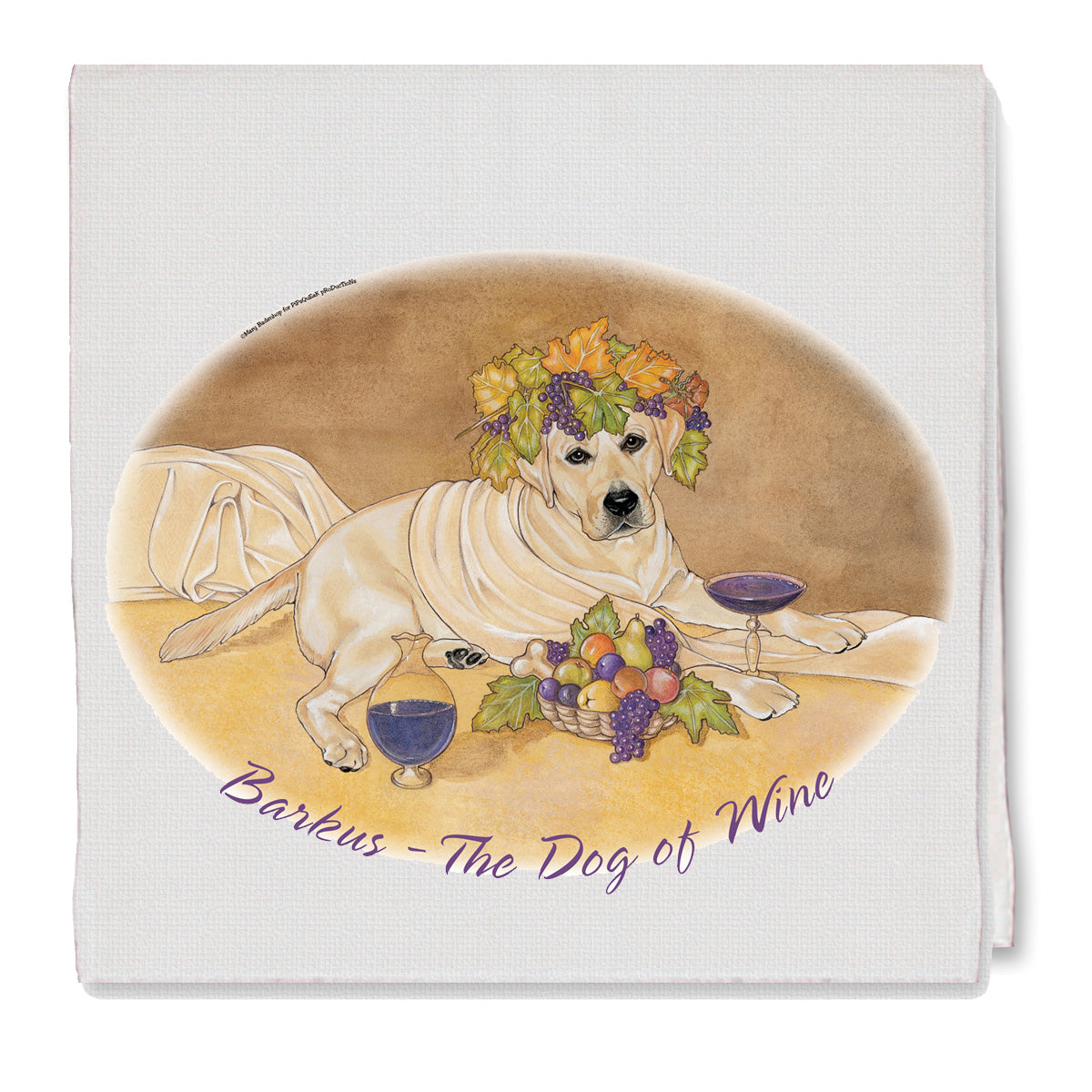 Labrador Retriever Yellow Lab Decorative Cotton Kitchen Dish Towel, Pet Gift - Pipsqueakproductions