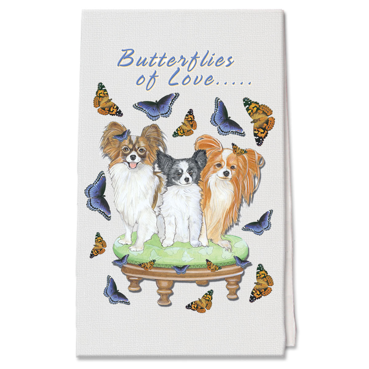 Papillon Kitchen Dish Towel Pet Gift - Pipsqueakproductions