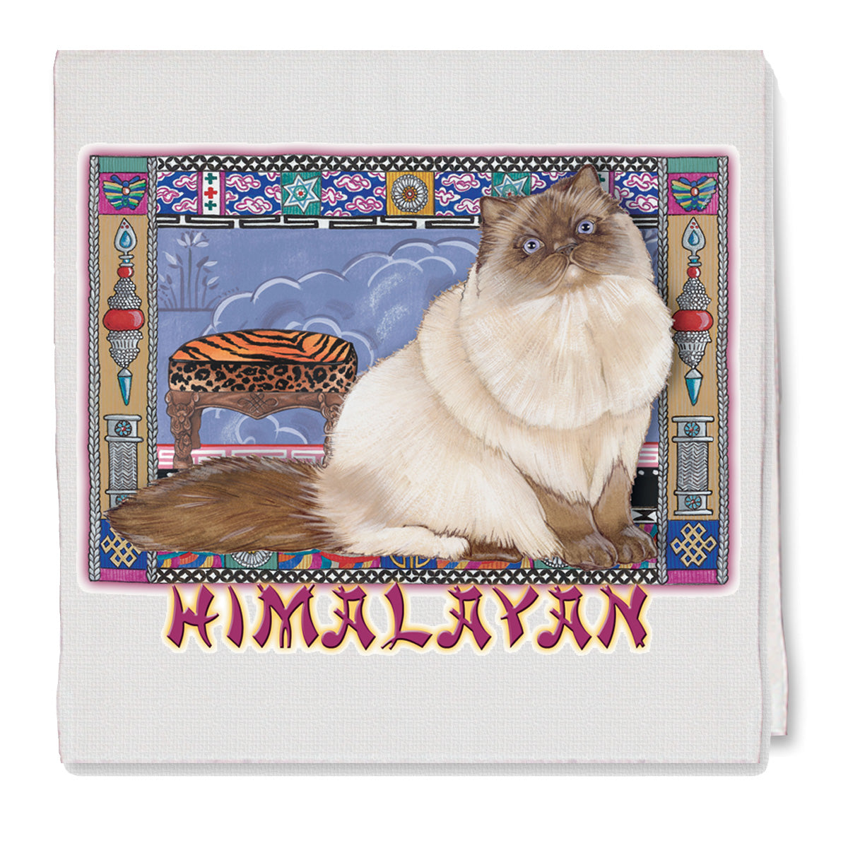 Himalayan Cat Decorative Cotton Kitchen Dish Towel, Pet Gift - Pipsqueakproductions