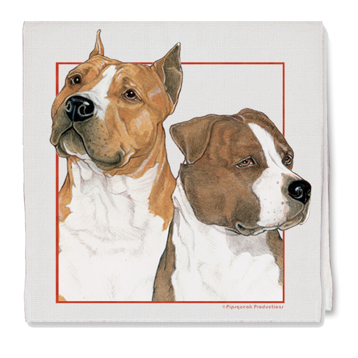 American Staffordshire Decorative Cotton Kitchen Dish Towel, Pet Gift - Pipsqueakproductions