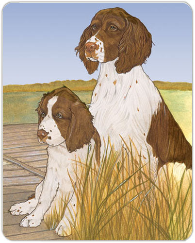 English Springer Spaniel Cutting Board Tempered Glass, Pet Placemat, 11.5" x 15.5" - Pipsqueakproductions