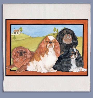 English Toy Spaniel Dish Towel - Pipsqueakproductions