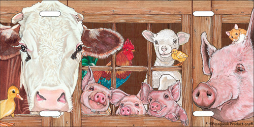 Farmers License Plate, Car Accessory, Auto Tag, Bedroom Sign, Fun Dog Lover Gift - Pipsqueakproductions