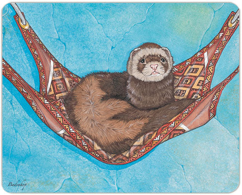 Ferret Cutting Board Tempered Glass, Pet Placemat, 11.5" x 15.5" - Pipsqueakproductions