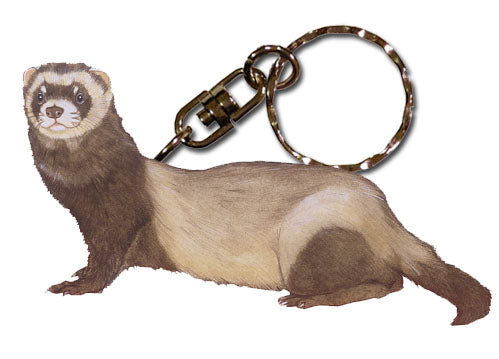 Ferret Keychain Wooden - Pipsqueakproductions