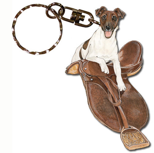 Fox Terrier Smooth Keychain Wooden - Pipsqueakproductions