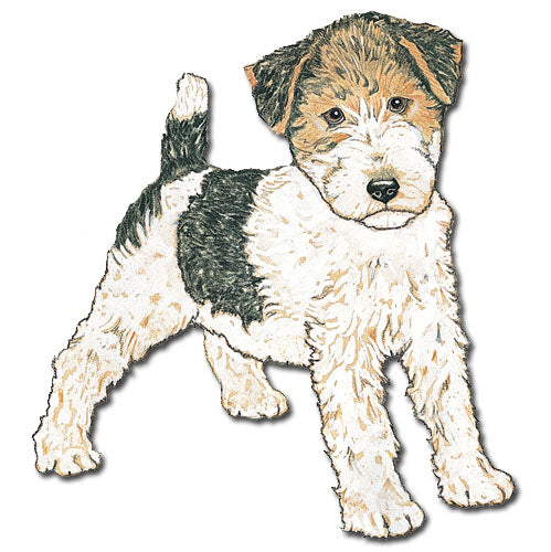 Fox Terrier Wire Magnet Wooden - Pipsqueakproductions