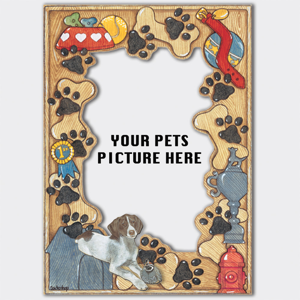 Pointer Wooden Picture Frame Die-Cut 2-Dimensional 5” x 7” Holds 4" x 6" Photo - Pipsqueakproductions
