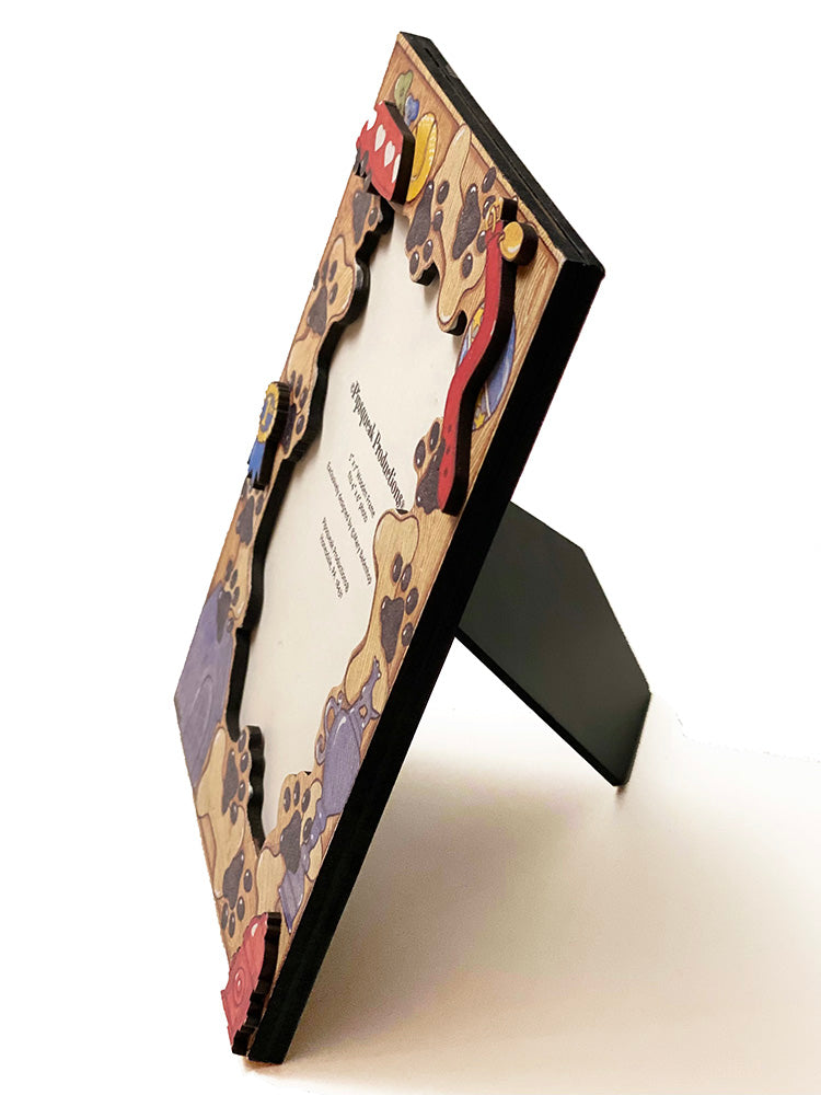 Basset Hound Wooden Picture Frame Die-Cut  2-Dimensional 5” x 7” Holds 4" x 6" Photo - Pipsqueakproductions