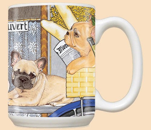 French Bulldog Frenchie Dog Ceramic Coffee Mug Tea Cup 15 oz - Pipsqueakproductions