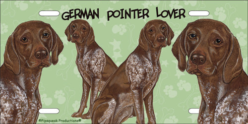 German Pointer License Plate, Car Accessory, Auto Tag, Bedroom Sign, Fun Dog Lover Gift - Pipsqueakproductions