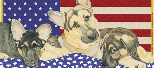 German Shepherd Patriotic Ceramic Coffee Mug Tea Cup 15 oz - Pipsqueakproductions