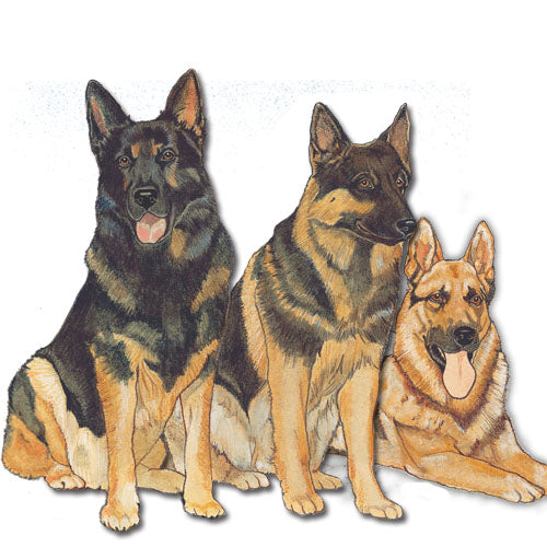 German Shepherd Magnet Wooden - Pipsqueakproductions