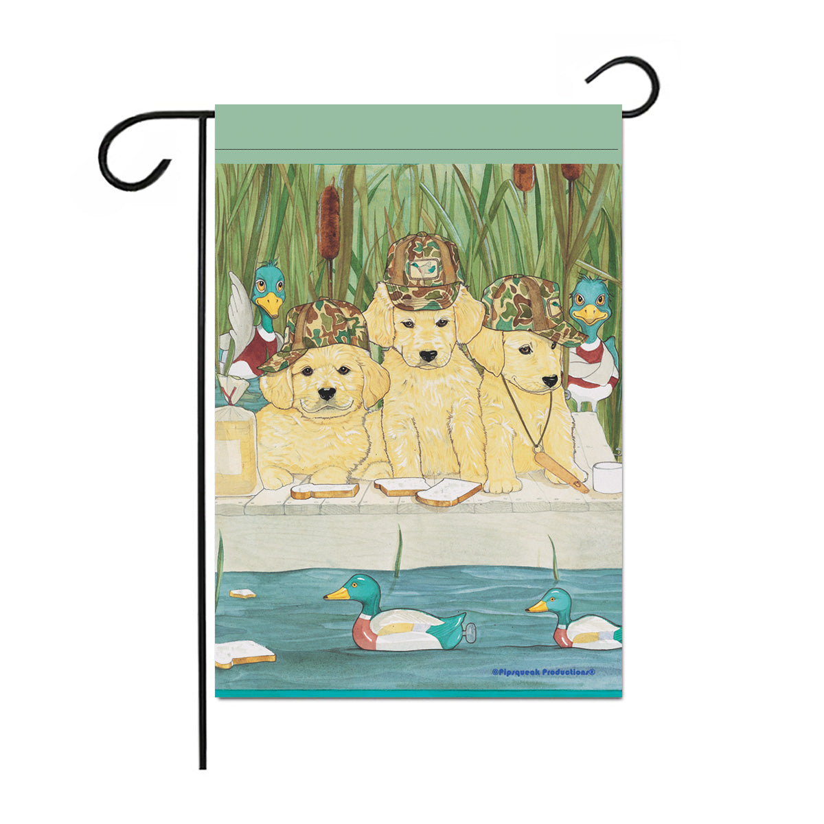 Golden Retriever Garden Flag Double Sided 12” X 17” - Pipsqueakproductions