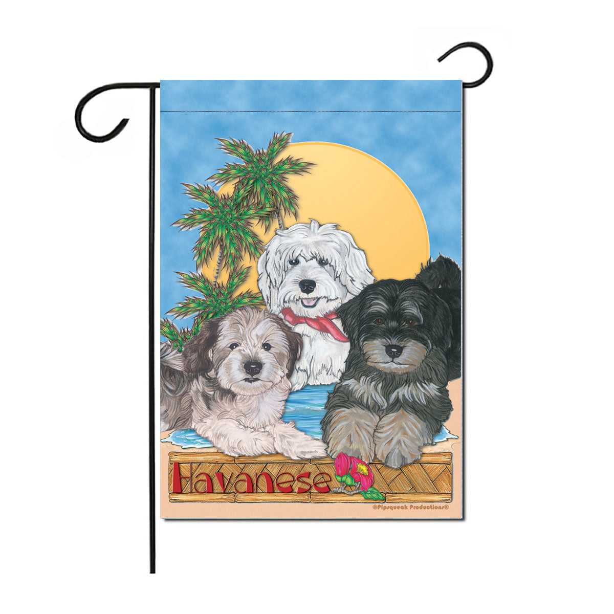 Havanese Garden Flag Double Sided 12” X 17” - Pipsqueakproductions